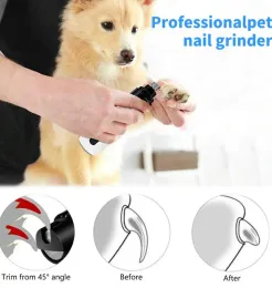 Clippers Electric Dog Nagel Clippers Mahlen wiederaufladbare USB -Ladung Haustier Stille Katzenpfoten Nagelpflege Trimmer -Werkzeuge