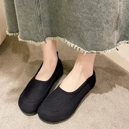 Sapatos casuais 2024 CAREAYYMADE-GENUINO CELOMENTO MULHERM MANHO MADELO MUITO MOLO CHIDO DE VECHO AUTONOTON UM PASSO MOMINA LAZY MULHERES FLATS