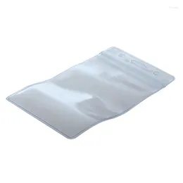 Storage Bags 50 Pcs Clear Plastic Vertical Name Tag Badge ID Card Holders