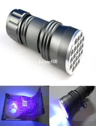 Aluminiumskal ultraviolett ljus för 3xaaa antifake UV 21 LED -ficklampa pengar detektor 1120109
