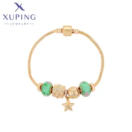 Bracelets Xuping Jewelry New Arrival Star Lucky Pendant Bracelets Trendy Charm Hand Bracelet for Women Love Birthday Gift X000710029