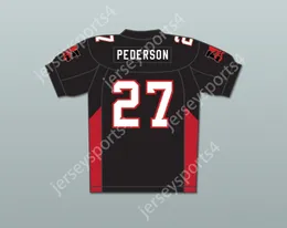 Пользовательский номер number number mens Youth/Kids 27 Pederson Mean Machine Connicts Football Jersey включает в себя патчи, сшитые S-6xl