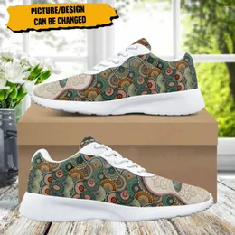 Scarpe casual Polinesia mandala Dragonfly Stampa Donne morbide traspiranti Comfort Assorbendo la sneaker da donna non slittata per all'aperto