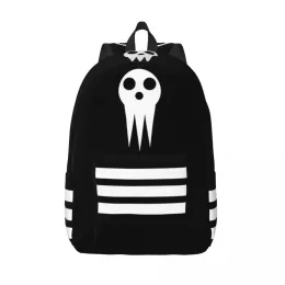 BASS Soul Eater Death Morte The Kid Backpack for Anime Fan Men Student Schoolbag BOOKBAG Daypack per l'uso quotidiano di viaggio