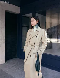 NUOVO ARRIVO!Women Fashion Plus Long Trench/Firly Quality Prese Heavy Cotton Brands Design Slim Fit Trench/Ladies Trench per Spring e Autum Casff450 Size S-XXL