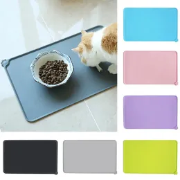 Móveis silicone impermeável tapete de estimação para cachorro gato alimentos pet fogão tigela bebedeira de tape