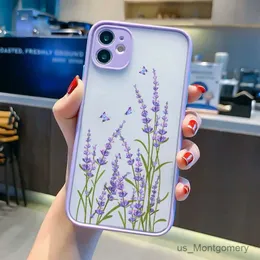 Case di telefonia cellulare Butterfly Lavender Higan Flower Phone Case per 7 8 più 12 13 Mini 11 15 14 Pro Max xr xs Xs Max Shockproof Shell Cover