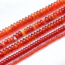 Beads Red agates Rondelle Loose Beads 15" For DIY Jewelry Making ,We provide mixed wholesale for all items !