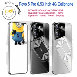 Display incell da 6,53 pollici POVO 5 PRO 4G CELLPHE MTK6573 OCTA CORE 3GB RAM 32GB ROM MOBLEPHONE 13MP Supporto per la fotocamera posteriore Riconoscimento facciale GPS