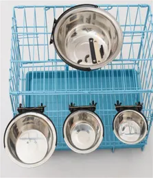 Ciotola per animali domestici ciotola per cani stazionari ciotole in acciaio inossidabile piatto appeso per gatto cucciolo durer6792078