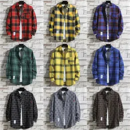 Men Clothing 2024 Fashion Spring Summer Autumn Casual Plaid Long Sleeve Shirt Retro Youth Allmatch Top Coat 240409