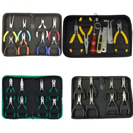 Ausrüstungen Mini Schmuck Zange Sets runde gebogene Nadelnasenketten Ketten Perlen -Reparaturwerkzeugkit für DIY -Schmuckherstellung Werkzeug