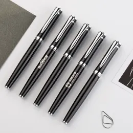 PENS 10 20 PC 50 PC Classe ad alta classe Enorme a capacità Gel Inchiostro Nero Logo personalizzato della penna firma di alto livello Incisione del laser 0,5 mm