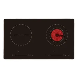 Dois Burner Mix Hob Induction Cooker e Ceramic Hob 220V 4500W Tabela integrada Homania de alta qualidade OEM ODM C2H-78C