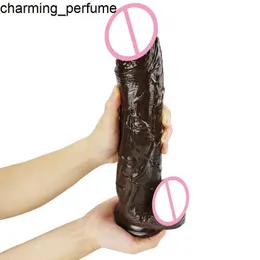 30cm Brown Long Dildo para mulheres Big Penis Penis Cup Bens para os brinquedos sexuais de adultos para mulher Dildos anal para homens
