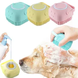 Preparação do banheiro de cachorro Big Dog Cat Bath Massage luvas de massagem Brush Segurança macia Acessórios para animais de estimação de cães Limpeza de gatos Suprimentos