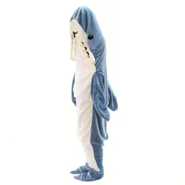 Battaniye çizgi film köpekbalığı slee çanta pijama ofis şekerleme battaniye karakal yüksek kaliteli kumaş denizkızı şal çocuklar için ADT Drop Teslimat Ho DHD1H