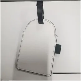 Sublimation Bianchi all'ingrosso Blank PU Leather Golf Tags Transfer Material Materials Factory Price Delivery Delivery Office School Business DHJA5