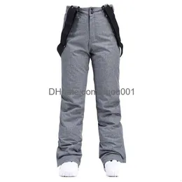 Pantaloni bavaglini da sci uomini e donne all'aperto di alta qualità arorosa impermeabile caldi pantaloni di neve invernali inverno snowboar j240329 goccia consegnare dhx9c