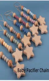 INS Baby Safty Wooden Soothers Teorhers Stars Shape and Beads Ball Design Health Care Deametity Training 유아 03M8529891