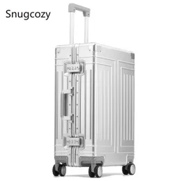 Bagaglio snugcozy bagliore di alta qualità bagagli 100% alluminummagnesium boarding perfetto per la valigia da viaggio con marchio spinner