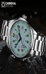 Carnival T25 Tritium Luminous Watch Men Men Mens Watches Top Marka luksusowa kwarcowa ręka Zegar Mężczyzna RELOJ HOMBRE 2019 LJ201926348