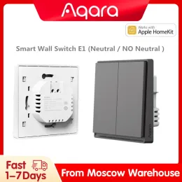 Управление настенным переключателем AQARA E1 с нейтральным Never Neuret Smart Home Работает с Zigbee 3.0 Gateway Hub для Xiaomi Mi Homekit