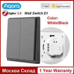 Kontroll AQARA SMART WALL SWITCH E1 ZigBee Switch No Neutral SMART Switch Yours Wireless Switch med Neutral för HomeKit Xiaomi Mijia App