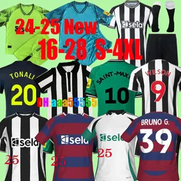 2024 2025 Newcastl e 축구 유니폼 Bruno G. Joelinton Isak 23 24 25 3rd Tonali ISAK 팬 플레이어 Maximin Wilson Almiron 축구 셔츠 남자 키트 키트 16-4xl