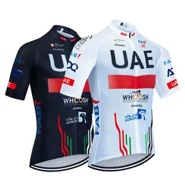 ホワイトサイクリングジャージーチームUAEバイクベストMaillot Men Women Quick Dry Ropa Ciclismo Bicycle TShirt 240422