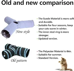 TiLanmiy Cat Tunnel With Play Ball - Collapsible Suede Play Tube For Cats, Kittens, Small Pets - View #9