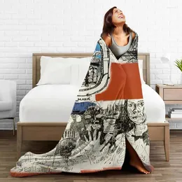 Blankets Basquiat Famous Graffiti Blanket Coral Fleece Plush Textile Decor Art Lightweight Throw For Bedding Outdoor Quilt