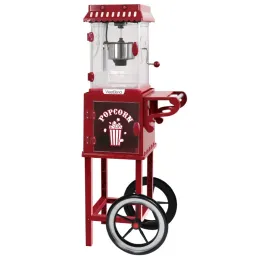 Macher Popcorn -Maschine und Wagen, 10 -Cup -Kapazität in Rot (PCMC20RD13)