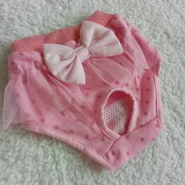 Dog Apparel Washable Diapers Female Reusable Panties For In Heat Highly Absorbent Shorts With Bowtie Comfortable Outdoor