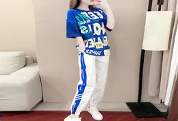 Россия Лето Новый Kpop Casual 2 Piece Set Women The Top Harlan Pants Fashion Trend Trend Trend Women Women Two Piece Outfits6350318