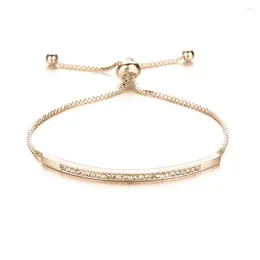 Braccialetti Charm Jewelry 2024 Bracciale femmina Coppia di donne Coppia Rosa Oro Rosa regolabile Intarsia di moda Accessori di moda zircone