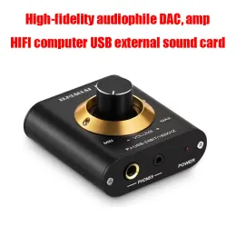 Amplifier Mini Headphone Amplifier PC External USB Sound Card CM6642 24bit 192KHz USB Lossless Decoding Builtin 5532 Opamp Chip