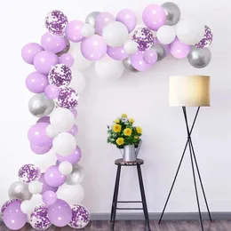 Party Decoration 100Pcs/Set Lavender Purple Balloon Garland Arch Kit Wedding Background Birthday Chain Baby Shower Decor