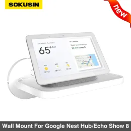 Kontroll Sokusin Väggfäste för Alexa Echo Show 8 1: a 2: a Google Nest Hub Wall Mount Buildin Cable Management Smart Voice Assistant