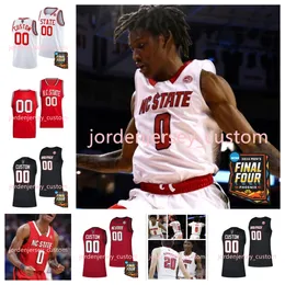 Terquavion Smith 2024 Final Four NC State Wolfpack Basketball Maglie D. J. Burns Jr. Jarkel Joiner LJ Thomas Michael O'Connell Custom NC State Maglie Stato Cuciti