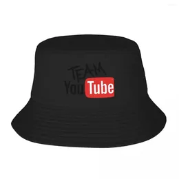 فريق Berets Team Youtube Bucket Hats Panama Hat Children Bob Autumn Fisherman Summer Beach Fishing Caps Caps