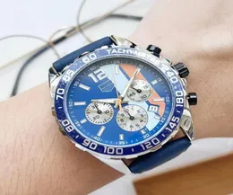 Men039S فاخرة ساعة WRISTWATCHES STELL FESTER STRAP Chronograph Second Quartz Movement Sports Super Lumi6745971