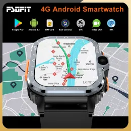 Control 200+800W Câmera dupla 4G Rede Smart Watch Smart Watch 2.03h GPS WiFi Sim NFC ROM ROM ROM ROM Google Play Play IP67 Android SmartWatch
