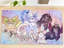 Kuddar yugioh playmat purrely deck tcg ccg mat handel kort spel matta bord skrivbord mus pad gaming play mat mousepad 60x35cm