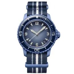 디자이너 운동 남성 시계 바이오 세라믹 자동 기계식 고품질 풀 기능 태평양 남극 해양 인도 시계 뉴 블루 그레이 핑크 그린 시계