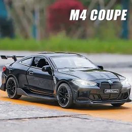 Auto 1:32 m4 coupé im model in lega supercar con pull back sound leggera collezione regalo per bambini modello di giocattolo