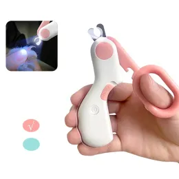 Clippers Professional Pet Nail Clipper LED Light Pet Nail Clipper Claw Grooming 가위 가위 가위 개 액세서리