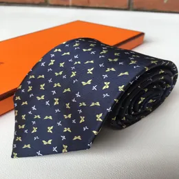 business Designer Tie Mens Silk Necktie High Quality Cravatta Uomo Male Business Neckties Letter Embroidered Krawatte With Box Lux252o