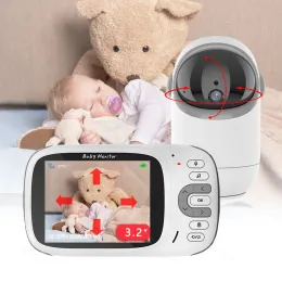 Monitora 2023 3,2 polegadas IPS Screen sem fio PTZ Intercom Monitor de bebê temperatura Exibir câmera de baby sitter de longa distância da câmera de longa distância