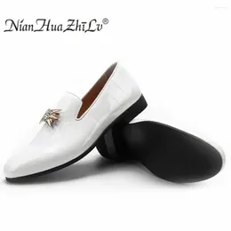 Casual Shoes Style Leather Men Loafers Birthday Party And Wedding Dress Luxurious Handmade Male's Flats